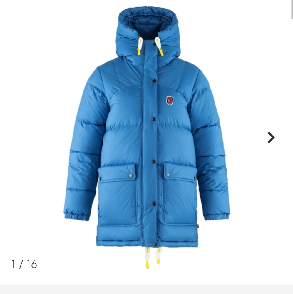 Fjallraven NWT Women's Expedition Down Jacket Parka.  Very warm. Size Large